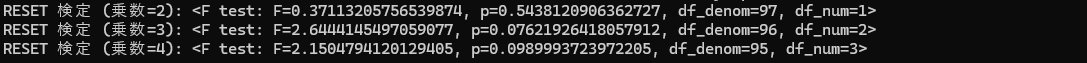test coefficients